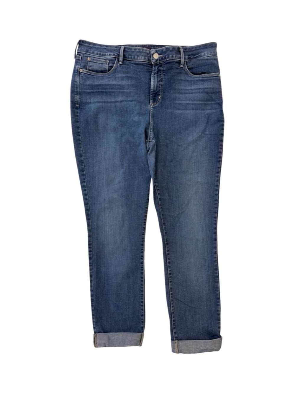 NYDJ Curvy Boyfriend Jeans in Medium Blue - Picture 3 of 7